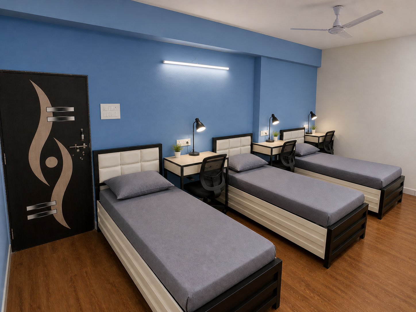 Premium 3 Sharing PG Room in Paldi Ahmedabad
